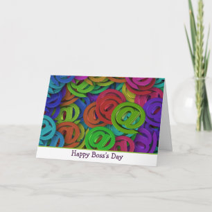 Happy Boss's Day with @ ampersat sign Card
