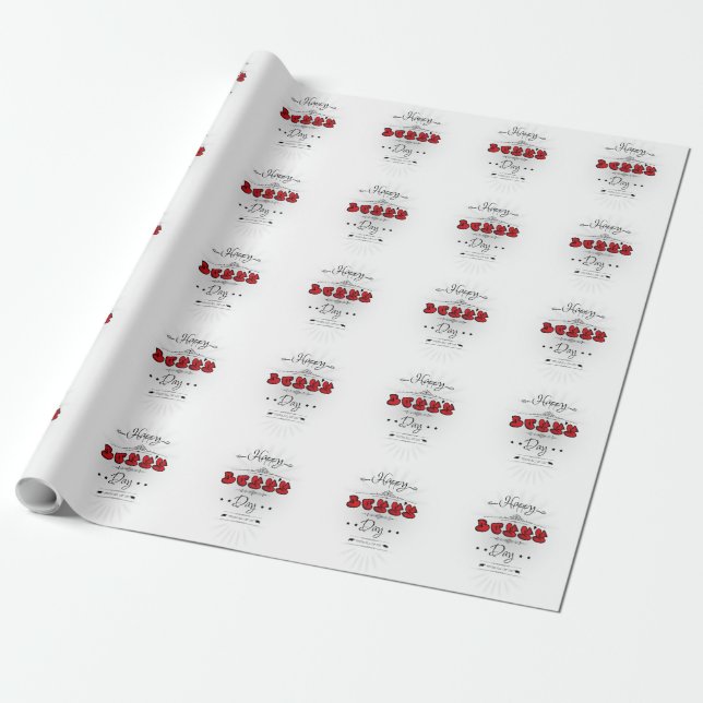 Happy Boss's Day Wrapping Paper (Unrolled)