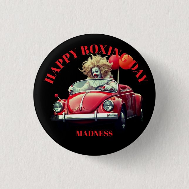 HAPPY BOXING DAY 1 INCH ROUND BUTTON (Front)