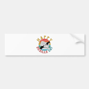 Happy Braille Day Bumper Sticker
