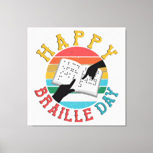 Happy Braille Day Canvas Print