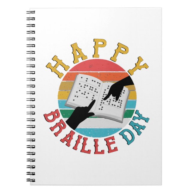 Happy Braille Day Notebook (Front)