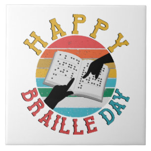 Happy Braille Day Tile