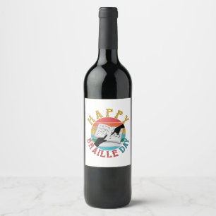 Happy Braille Day Wine Label