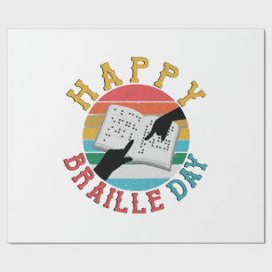 Happy Braille Day Wrapping Paper