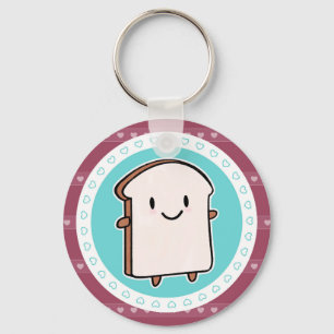 Happy Bread Slice Keychain
