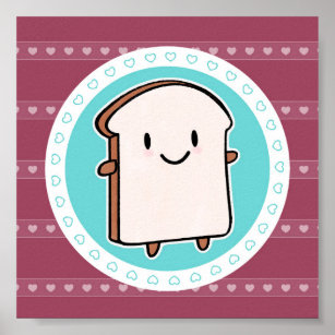 Happy Bread Slice Poster