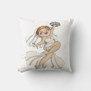 Happy Bride 03 Throw Pillow