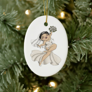 Happy Bride 11 Ceramic Ornament