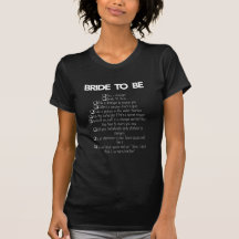 Happy Bride to Be Checklist T-Shirt 