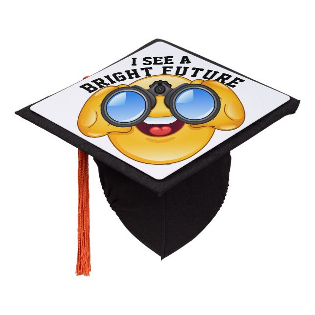 Happy Bright Future  Graduation Cap Topper (Angled)
