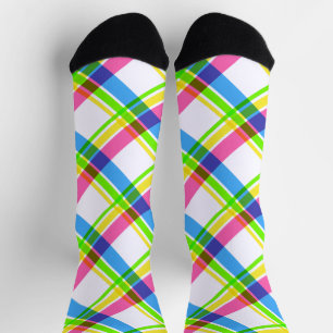 Happy & Bright Plaid Socks