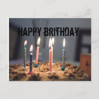 Happy brithday holiday postcard
