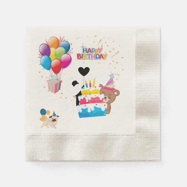 Happy Brithday's Napkin (Front)