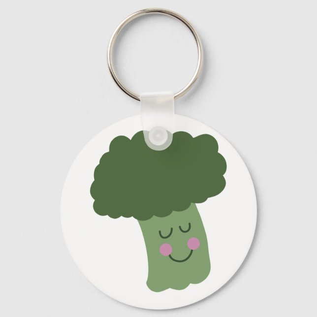 Happy Broccoli Keychain (Front)