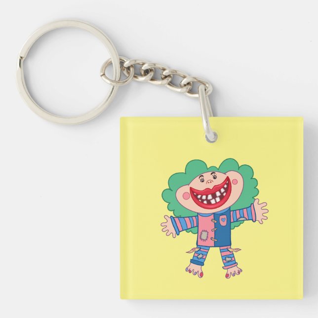 Happy Broke Girl Keychain (Front)
