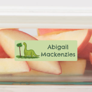 Happy brontosaurus dinosaur cartoon personalized