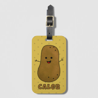 Happy Brown Potato Personalized Luggage Tag