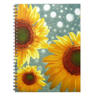 Happy Bubbly Sunflowers Notebook