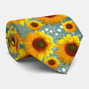 Happy Bubbly Sunflowers Tie