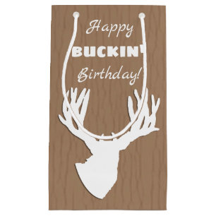 Happy Buckin Birthday Hunting Small Gift Bag