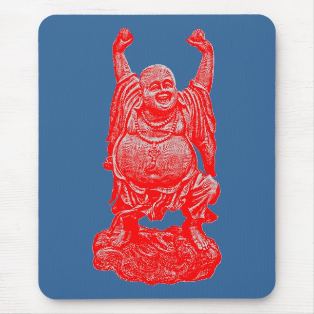 Happy Buddah Mouse Pad (Front)