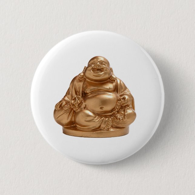 Happy Buddha 2 Inch Round Button (Front)
