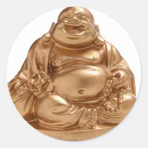 Happy Buddha Classic Round Sticker