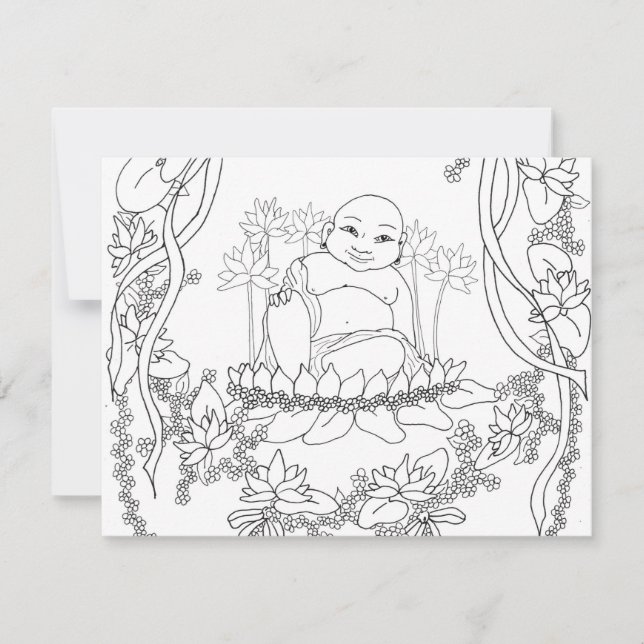 Happy Buddha with Lotus (Front)