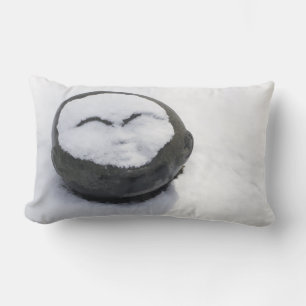 Happy Buddha With Snow Facial Lumbar Pillow
