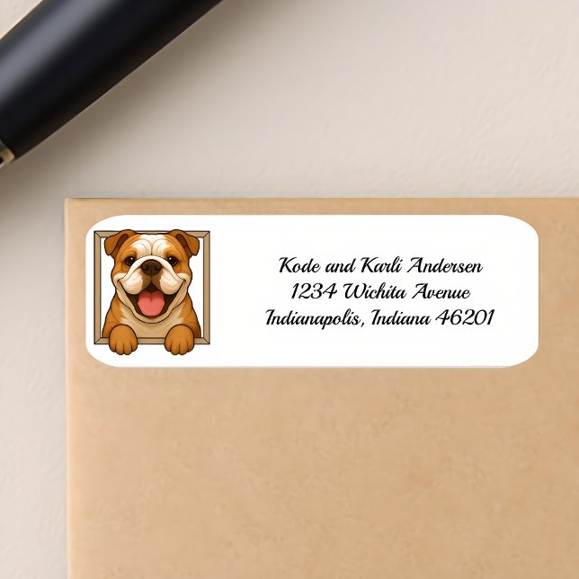 Happy Bulldog Return Address (Creator Uploaded)
