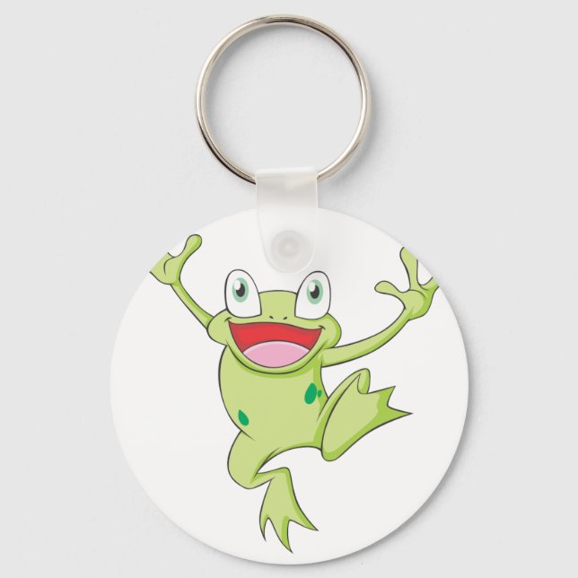 Happy Bullfrog Keychain (Front)