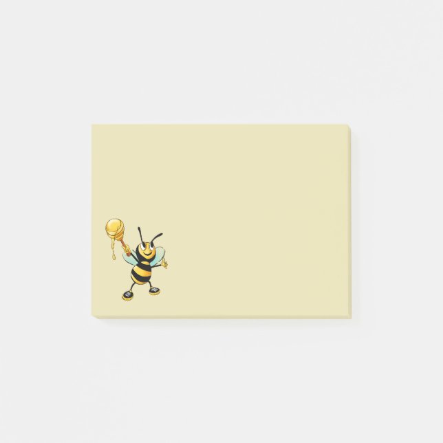 Happy Bumble Bee with a Scoop of Honey Post-it Notes (Front)