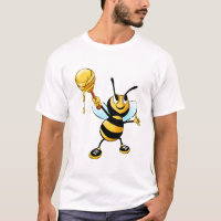 Happy Bumble Bee with a Scoop of Honey