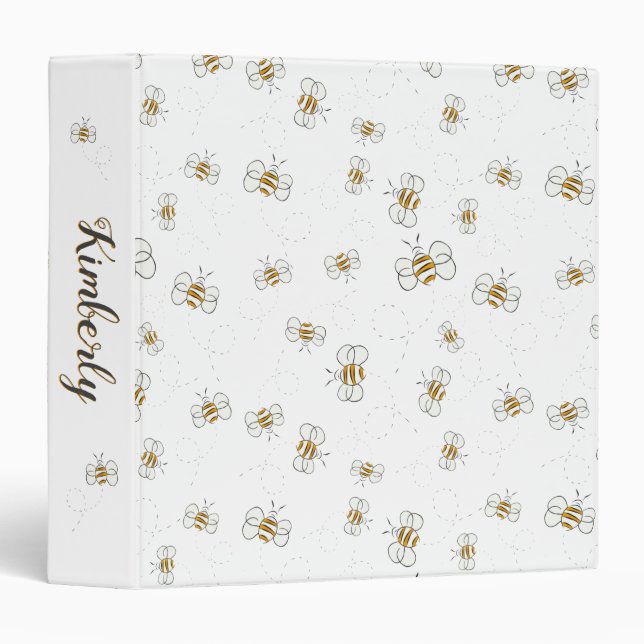 Happy Bumblebees Personalized Binder (Front/Spine)