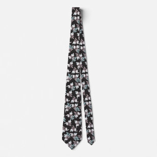 Happy Bunnies and Floral Graden Pattern Tie