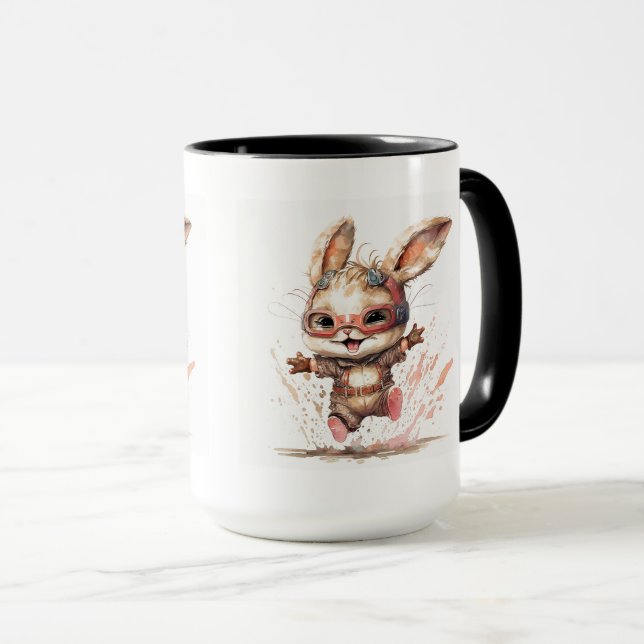 Happy Bunny Combo Mug, 15 oz  Mug (Front Right)