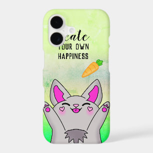 Happy Bunny Cute Carrot Positive Motivation