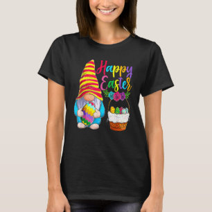 Happy Bunny Easter Gnome  Funny Rabbit Egg Basket  T-Shirt