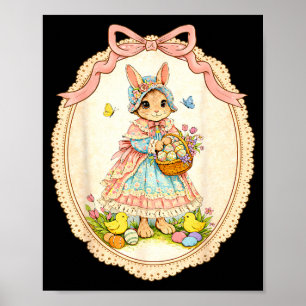 Happy bunny funny rabbit for kids girls women poster