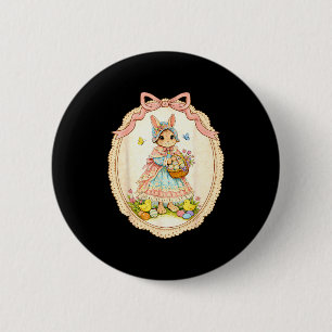 Happy Bunny Funny Rabbit For Kids Girls Women Teen 2 Inch Round Button