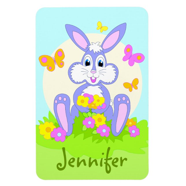 Happy Bunny Personalized Magnets (Vertical)