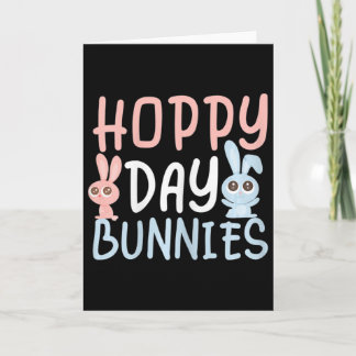 Happy Bunny Rabbit Hoppy Day Bunnies Funny  Card