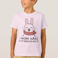 Happy Bunny T-Shirt – Cute Minimalist Cartoon Bunn