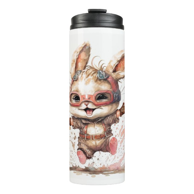 Happy Bunny Thermal Tumbler  (Front)