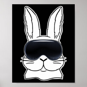 Happy Bunny With Vr Gles Metaver Easter Day Dad Ga Poster