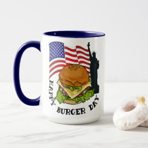 Happy burger day mug