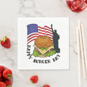 Happy burger day  napkin
