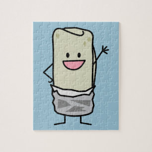 Happy Burrito Waving Hello Jigsaw Puzzle