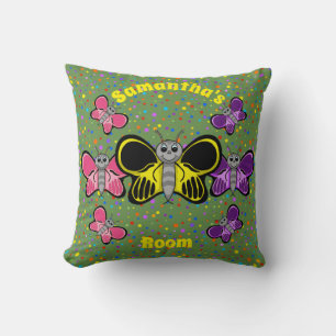 Happy Butterflies Square Pillow